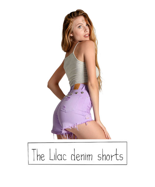 lilac shorts